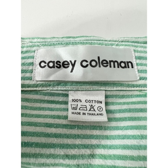 Casey Coleman VTG Sz. P Embroidered Button Up Shirt Long Sleeve Sunflowers Green - Picture 4 of 7